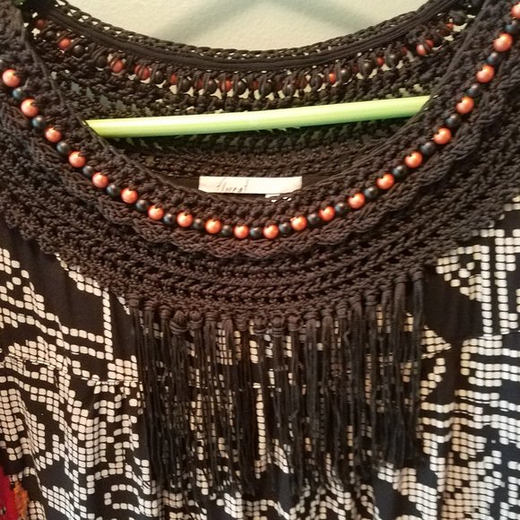 Anthropologie Black and White Patterned Dress - Picture 4 of 10